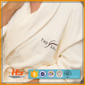 Waffle White Spa Hotel Bathrobe With Custom Emroidered Logo